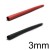 Gaine thermorétractable 3mm livré 50cm noir et 50cm rouge