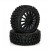Roues Hobbytech MAXI CROSS collés jante noire (2pcs) 1/8ème