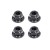 Ecrous de roue nylstop flasqués M4
