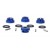 HEXAGONES DE ROUE ALU BLEU S4 - BLAST S10