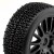 Roues Hobbytech Pneus ROCKET montes colles sur jantes noires à batons (2pcs) 1/8ème