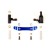Sauve servo et barre de direction ALU Bleu - PIRATE BAJA RC I MONSTER TRUCK EP