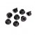 Ecrous M5 acier noir, dentelle (x8)