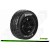 Roues Louise RC SC-Rocket Jantes Noires Hexa 17mm avt/arr 1/10e