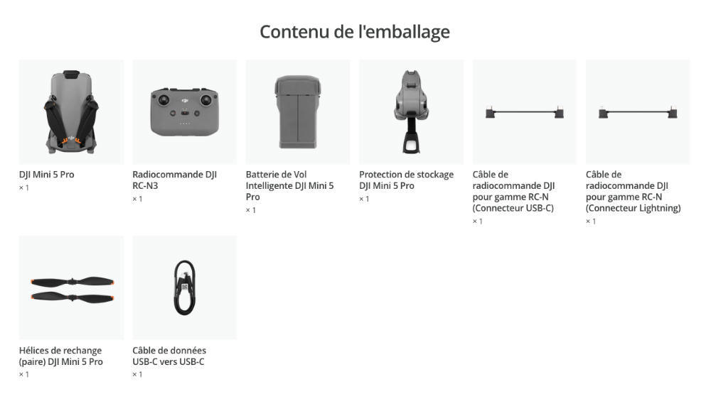Contenu du produit