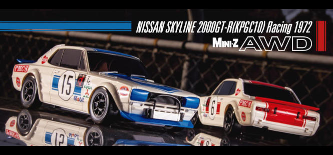 Kyosho Mini-Z AWD Skyline 2000GT-R KPGC10 Racing'72