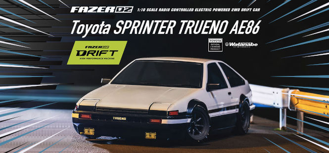 Kyosho Fazer D2 Toyota Sprinter Trueno AE86 Drift 1:10 Readyset