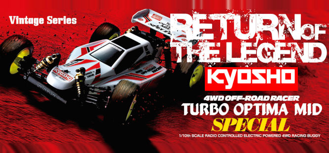 Kyosho Turbo Optima Mid Special 4WD *Legendary Series* 1/10e Kit à monter
